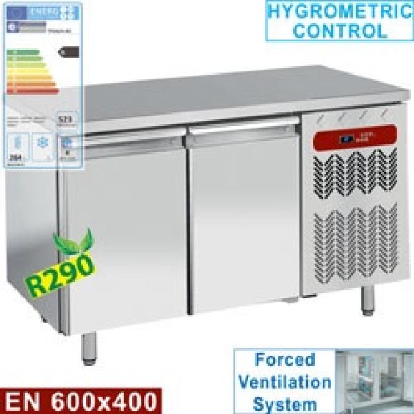 TP2N/H-R2 (25) Konditorei-Bäckerei Kühltisch, Umluft, 2 Türen EN 600x400, 345 Liter
